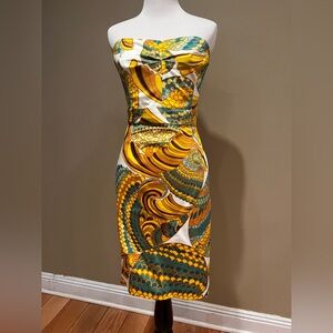 Banana Republic Trina Turk Women's Sleeveless Midi Tropical Summer Dress Size 4